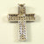 Vintage 925 Sterling Silver Black & White Cz Cross Pendant (2.2G)