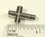 Vintage 925 Sterling Silver Black & White Cz Cross Pendant (2.2G)