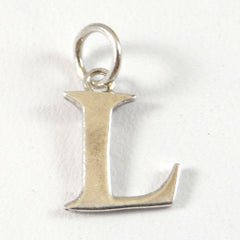 Vintage 925 Sterling Silver Initial Letter "L" Charm Pendant (0.5G)