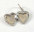 Vintage Sterling Silver Faceted Tiny Heart Locket Charm Pendant (0.9G)