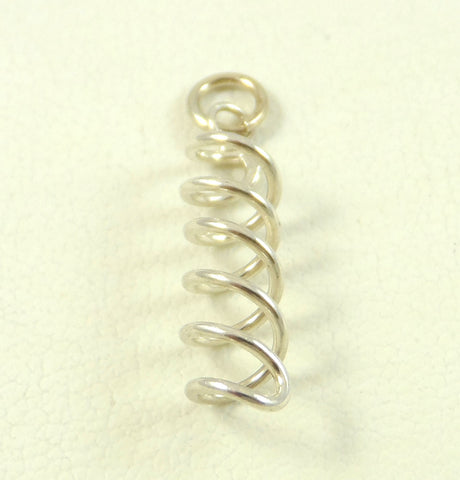 Vintage Sterling Silver Unique Spiral Dangle Charm Pendant (0.6G)