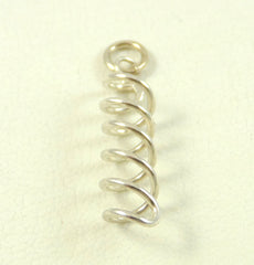 Vintage Sterling Silver Unique Spiral Dangle Charm Pendant (0.6G)