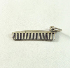 Vintage 925 Sterling Silver Unique Hair Comb Brush Pendant (0.8G)