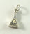 Vintage 925 Sterling Silver "Red" Triangle Design Charm Pendant (2G)