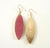 Fashion Gold Tone Faux Jade Druzy Oval Cabochon Dangle Earrings (14.6G)