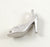 Vintage Sterling Silver Faceted Cz High Heel Shoe Pendant (2.7G)