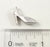 Vintage Sterling Silver Faceted Cz High Heel Shoe Pendant (2.7G)