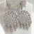 Vintage 925 Sterling Silver Faceted Cz Chandelier Clip Earrings (16.6G)