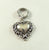 Vintage 925 Sterling Silver Filigree Heart Dangle Charm Pendant (1.5G)