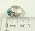 Vintage 925 Sterling Silver Blue Turquoise Oval Ring Size 3 (2.5G)