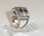 925 Sterling Silver Multi-Stones Inlay Ring Size 5.85 (7.5G)