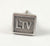 Vintage Sterling Silver Unique "Ltv" Square Pin (1.6G)