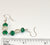 Alwaysbelisting: Vintage 925 Sterling Silver Green Stone & Pearl Earrings- 18062