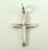 Vintage Jewelry 925 Sterling Silver Beau Designer Faceted Cross Charm