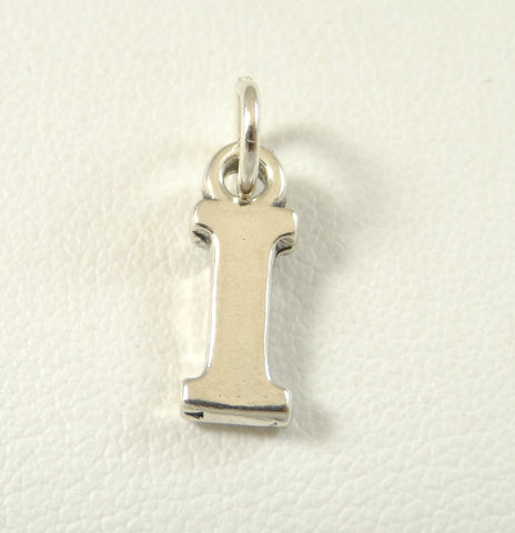 Vintage Jewelry 925 Sterling Silver Letter "I" Initial Pendant