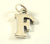 Vintage Jewelry 925 Sterling Silver Letter "F" Designed Charm