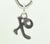 Vintage Jewelry 925 Sterling Silver Cursive Letter "X" Design Charm