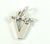 Vintage Jewelry 925 Sterling Silver Letter "V" Design Charm