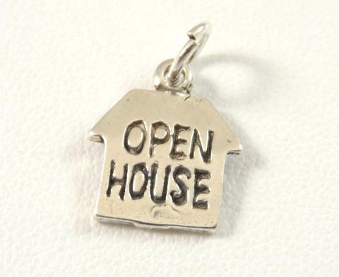 Vintage Jewelry 925 Sterling Silver "Open House" Pendant