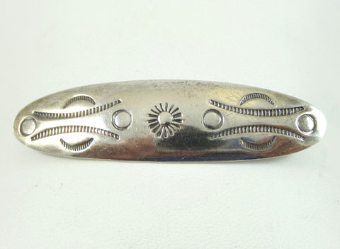 Vintage 925 Sterling Silver Etched Design Bracelet Finding/Pendant