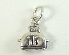 Vintage Jewelry 925 Sterling Silver Two Slice Toaster Design Charm