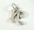 Vintage Jewelry 925 Sterling Silver Cursive Letter "N" Design Charm