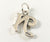 Vintage Jewelry 925 Sterling Silver Cursive Letter "N" Design Charm