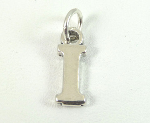 Vintage Jewelry 925 Sterling Silver Letter "I" Design Charm