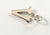 Vintage Jewelry 925 Sterling Silver Letter "V" Design Charm