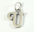 Vintage Jewelry 925 Sterling Silver Cursive Letter "U" Design Charm