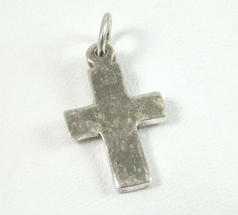 Vintage Jewelry 925 Sterling Silver Engravable Cross Design Charm