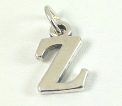 Vintage Jewelry 925 Sterling Silver Letter "Z" Design Charm