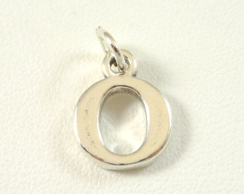 Vintage Jewelry 925 Sterling Silver Letter "O" Design Charm