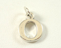 Vintage Jewelry 925 Sterling Silver Letter "O" Design Charm