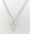 Vintage 925 Sterling Silver Italy Chain Cross Pendant Necklace (2.3G)