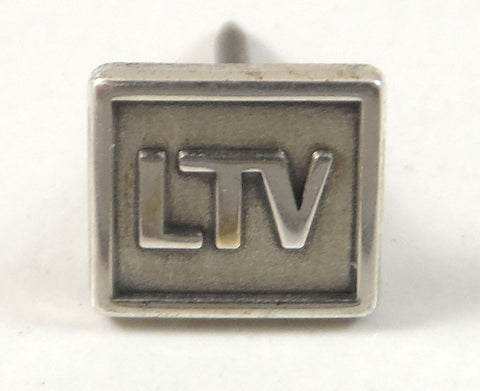 Vintage Sterling Silver Unique "Ltv" Square Pin (0.8G)