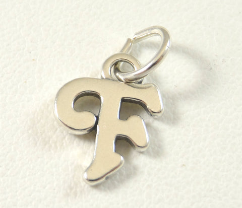 Vintage Jewelry 925 Sterling Silver Cursive Letter "F" Design Charm