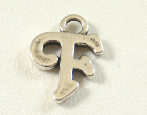 Vintage Jewelry 925 Sterling Silver Cursive Letter "F" Design Charm