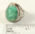 Vintage 925 Sterling Silver Turquoise Oval Dome Ring Size 8 (8.9G)