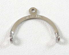 Vintage Jewelry 925 Sterling Silver Curved Dangle Charm Starter