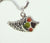 Vintage Jewelry 925 Sterling Silver Colorful Cornucopia Design Charm