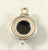 Vintage 925 Sterling Silver Black Onyx Round Pendant (1.4G)