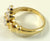 Gold Over 925 Sterling Silver White Stones Heart Ring Size 7.25 (3G)