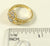 Gold Over 925 Sterling Silver White Stones Heart Ring Size 7.25 (3G)