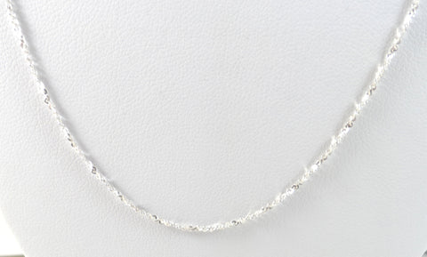 Vintage 925 Sterling Silver Long India Rope Chain Necklace (1.8G)