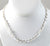 Vintage 925 Sterling Silver Freshwater Pearl Box Chain Necklace (9.3G)