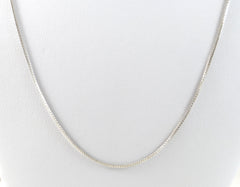 Vintage 925 Sterling Silver Long Italy Box Chain Necklace (2.1G)