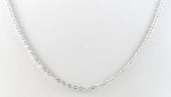 Vintage 925 Sterling Silver Long Elegant Link Chain Necklace (1.4G)