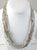 Vintage 925 Sterling Silver Multi-Strand Beaded Coral Necklace (64.2G)