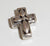 925 Sterling Silver Black Onyx Reversible Cross Pendant (2.1G) -102196 (2.1G)